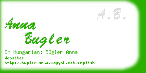 anna bugler business card