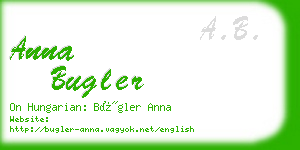 anna bugler business card